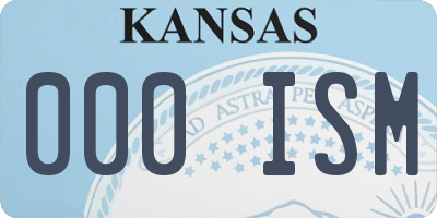 KS license plate 000ISM