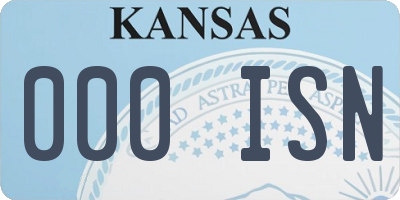 KS license plate 000ISN