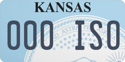 KS license plate 000ISO
