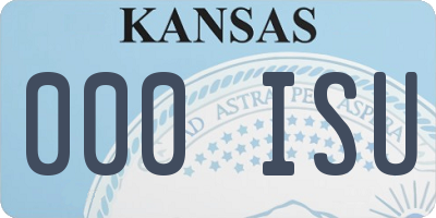 KS license plate 000ISU