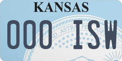 KS license plate 000ISW