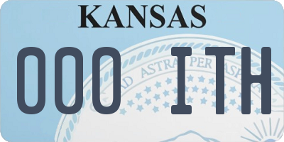 KS license plate 000ITH