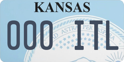 KS license plate 000ITL