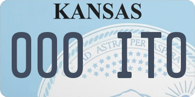 KS license plate 000ITO
