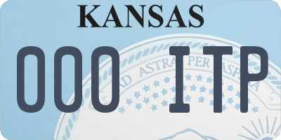KS license plate 000ITP