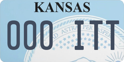 KS license plate 000ITT