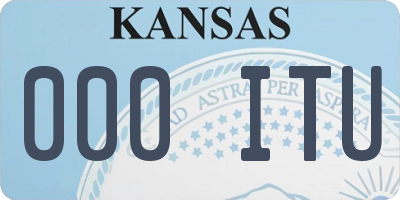 KS license plate 000ITU
