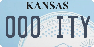 KS license plate 000ITY