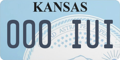 KS license plate 000IUI