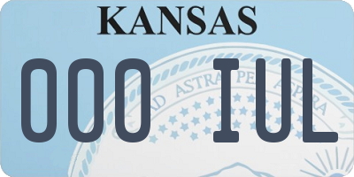 KS license plate 000IUL