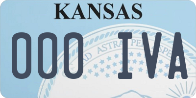 KS license plate 000IVA
