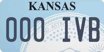KS license plate 000IVB