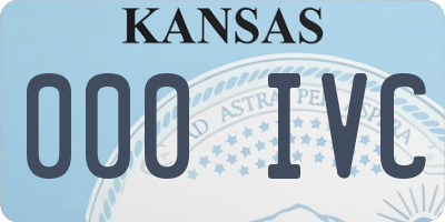KS license plate 000IVC