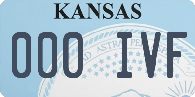 KS license plate 000IVF