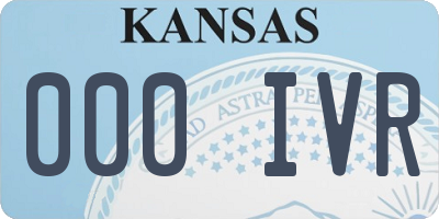 KS license plate 000IVR