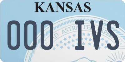 KS license plate 000IVS