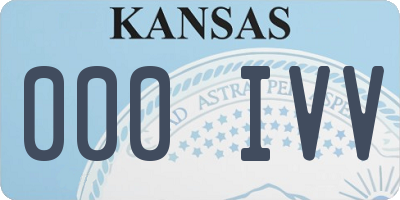 KS license plate 000IVV