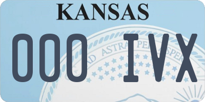 KS license plate 000IVX