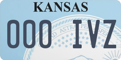 KS license plate 000IVZ