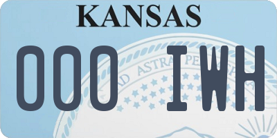KS license plate 000IWH