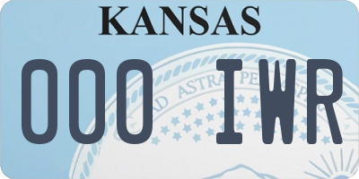 KS license plate 000IWR