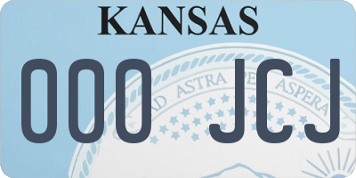 KS license plate 000JCJ