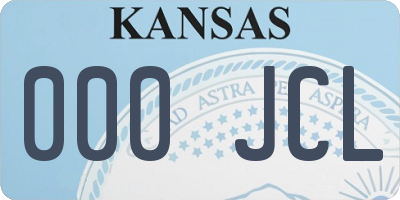 KS license plate 000JCL