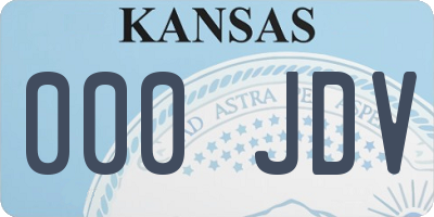 KS license plate 000JDV