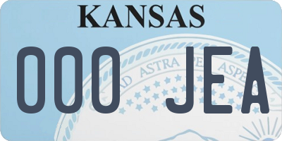 KS license plate 000JEA