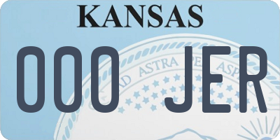 KS license plate 000JER