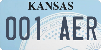 KS license plate 001AER