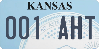 KS license plate 001AHT