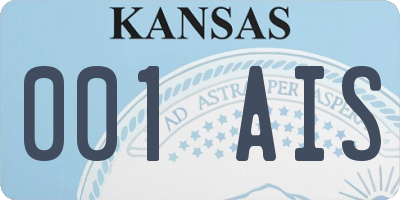 KS license plate 001AIS