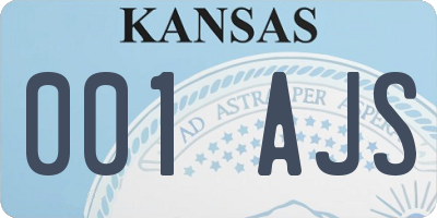KS license plate 001AJS