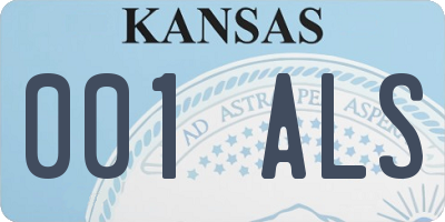 KS license plate 001ALS