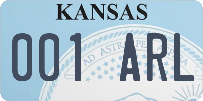 KS license plate 001ARL