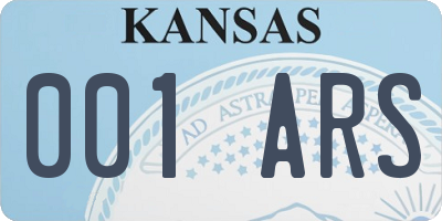 KS license plate 001ARS