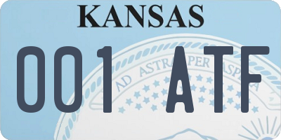 KS license plate 001ATF