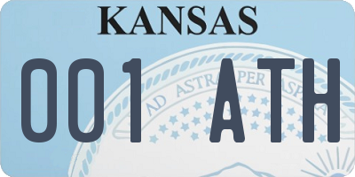 KS license plate 001ATH
