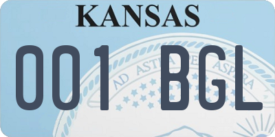 KS license plate 001BGL