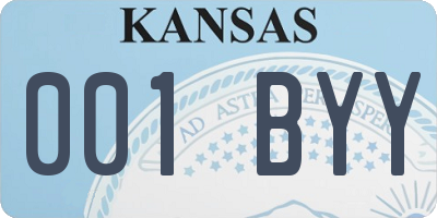 KS license plate 001BYY