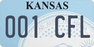 KS license plate 001CFL