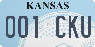KS license plate 001CKU