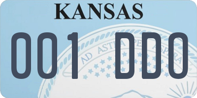 KS license plate 001DDO