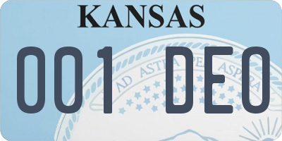 KS license plate 001DEO