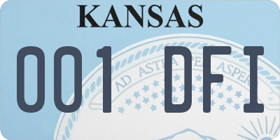 KS license plate 001DFI