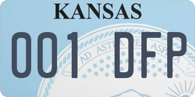 KS license plate 001DFP