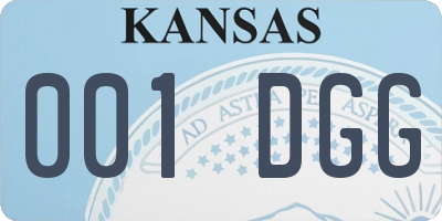 KS license plate 001DGG