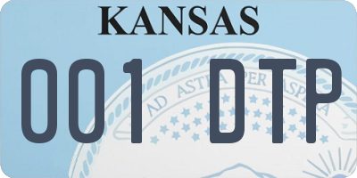 KS license plate 001DTP