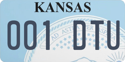 KS license plate 001DTU
